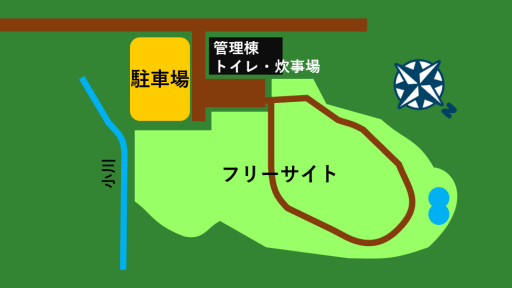 北広島市自然公園キャンプ場の場内マップ